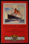 Cunard Line - Europe To United States And Canada By 3rd Class. Circa early 1920s Brochure A Large