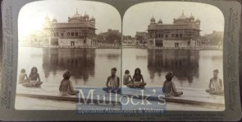 India & Punjab – Golden Temple Amritsar Stereoview A vintage stereograph photograph by Underwood &