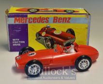Mercedes Benz Friction Drive Toy with No. 5004 made in Hong Kong the boxed marked ‘W Toys’, in red
