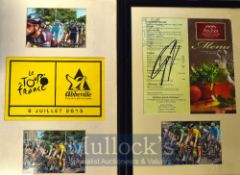 Andre Greipel Tour De France Cyclist Autograph – Arches Bar & Coffee Lounge Beaufort Park Hotel Menu