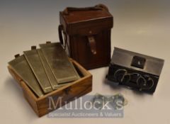 Gaumont Stereo Camera, Dark Slides, Filters and Original Leather Case France, 1900 The