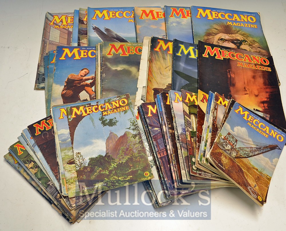 WWII Era - 69x Meccano magazine 1940-1945 and 1947 – appears complete apart from 3 issues in 1941.