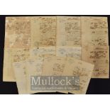 Cuba - Very Rare Group of 12x African slavery Death Certificates - the slaves are noted as having
