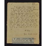 Hutton, Matthew Autograph Letter 1701 - Antiquary Responds to request for information. Written