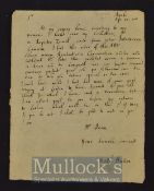 Hutton, Matthew Autograph Letter 1701 - Antiquary Responds to request for information. Written