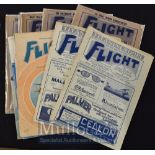 Selection of ‘Flight’ Magazines ranging from 1911 to 1938, various issues included, 1911, 1914,