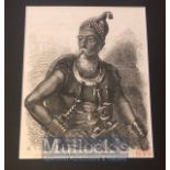 India - 19th century engraving showing a Sikh Akali warrior of the Sikhs. From a drawing by Marshall