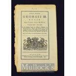 George III Act of Piracy 1780 An Act to impower His Majesty to secure and detain Persons charged