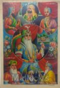 India & Punjab – Maharajah Ranjit Singh Lithograph A fine large rare vintage lithograph of the