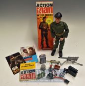 Action Man Toy Figure – Fuzzy Head Action Man with Tank Commander uniform, original box, booklets