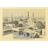 India – ‘General View of Lahore’ Wood Engraving by Taylor, mounted measures 32x26cm approx.