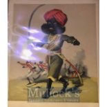 India - Original lithograph of a ‘Savage’ Sikh soldier during the Indian mutiny c1850s measures