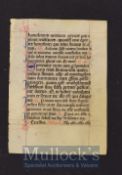 Great Britain - An Early English Manuscript Leaf From A "Book Of Hours" Circa 1280s Has two