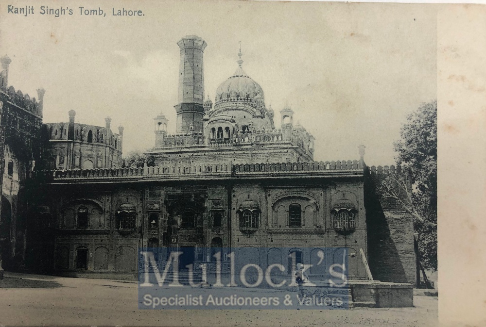 India & Punjab – Tomb of Ranjit Singh Postcard An original vintage postcard of Samdhi of Maharajah