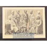 India – ‘The Raja of Bahawalpur and his court’ wood engraving mounted measures 31x26cm approx.
