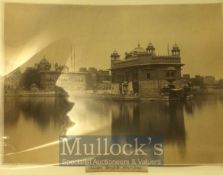 India - Original early album photo of the Golden Temple, Amritsar by Bourne number 407. c1870s