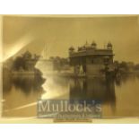 India - Original early album photo of the Golden Temple, Amritsar by Bourne number 407. c1870s