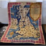 Map of the British Army with Battle Honours Military Achievements, English County Regiments,