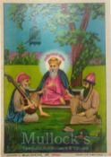 India & Punjab –Guru Nanak Chromolithograph A rare vintage chromolithograph of the founder of the
