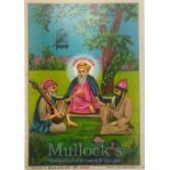 India & Punjab –Guru Nanak Chromolithograph A rare vintage chromolithograph of the founder of the