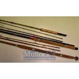 Selection of Fishing Rods: To include Priory Rod 3pcs split cane, Daiwa 2117- 9’ tubular glass