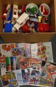 Assorted selection of 1960s/70s Lego Pieces largely blocks, fencing, fauna, few wheels, some