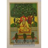 India – Guru Nanak Colour Print published by Ravi-Vaibhave Press Ghatkoper, registered No11, mounted