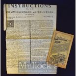 Scotland - C.1728 Broadside - Instructions Given by the Commissioners and Trustees For Improving the