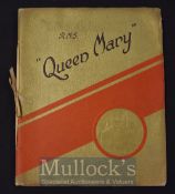 R.M.S. Queen Mary 1936 Publication A very impressive large 38 page publication featuring 3 fold