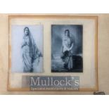 India & Punjab – Sikh Princess Photographs Two vintage photographs mounted on board of Rani Amrit