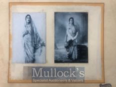 India & Punjab – Sikh Princess Photographs Two vintage photographs mounted on board of Rani Amrit