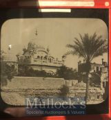 Original Glass slide of the Sikh Maharaja Ranjit Singhs Samadhi or tomb at Lahore, Punjab. c1870s