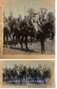India & Punjab – Sikhs of the Bengal Lancers in England A rare stereoview photo showing Contingent