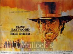 Film Poster - Pale Rider - 40 X 30 Starring Clint Eastwood Printed by W. E. Berry Ltd Bradford