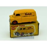 Dinky 480 Bedford "Kodak" Delivery Van Diecast Toy - dark yellow, red ridged hubs in fair box