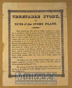 C.1830 Broadside ‘Vegetable Ivory or Nuts of the Ivory Plant’ A. Shand, London printers, a