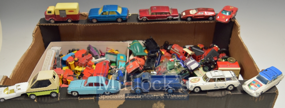 Large Collection of Play Worn Diecast Toys: Featuring Dinky, Corgi, Matchbox inspection needed (