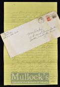 American Serial Killer – Very Scarce Ted Bundy (1946-1989) Original Hand Written Letter – dated