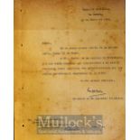 Cuba - 1942 WWII document with embossed British emblem signed by a British Minister appointed to