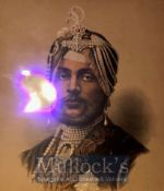 India - Rare Early Original Colour Lithograph of Maharaja Duleep Singh the last Sikh king by Maclufe