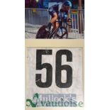 David Lopez Sky Team Cyclist team Number – Tour of Switzerland official number with candid