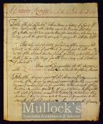 C.1780 Manuscript Medical Receipt entitled ‘A Genuine Receipt to make the true Eau de Luce’ an