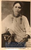 India - Original Real photo postcard Types of Indian women A Punjabi woman. c1900s