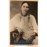 India - Original Real photo postcard Types of Indian women A Punjabi woman. c1900s