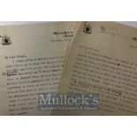 India & Punjab – Sir Michael O’Dwyer letters - Two typed letters on the Maler Kotla Punjab State