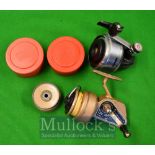 Fishing Reels: JW Young The Ambidex No 2 with spare spool together with ABU 507 closed face fixed