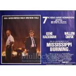 Film Poster - Mississippi Burning - 40 X 30 Starring Gene Hackman, Willem Dafoe issued by Rank