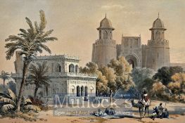 India – ‘The Hazari Bagh-Lahore’ Colour Lithograph by James Duffield Hardinge 1847 hand coloured,