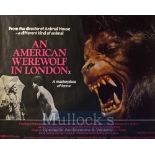 Film Poster - An American Werewolf in London - 40 X 30 Starring David Naughton, Jenny Agutter issued