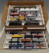 OO Gauge Hornby Rolling Stock – Selection of Wagons, Tankers, Transporter, Crane (25) together